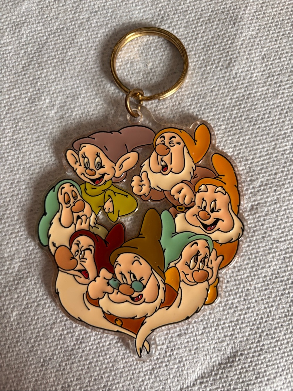 Vintage Disney Seven Dwarfs Keychain